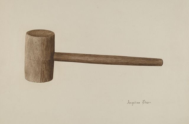 Wooden gavel, c. 1940, National Gallery of Art